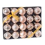  Juguetes Industriales Set de 20 Bolas Decoradas de Navidad Cobre 6 cm