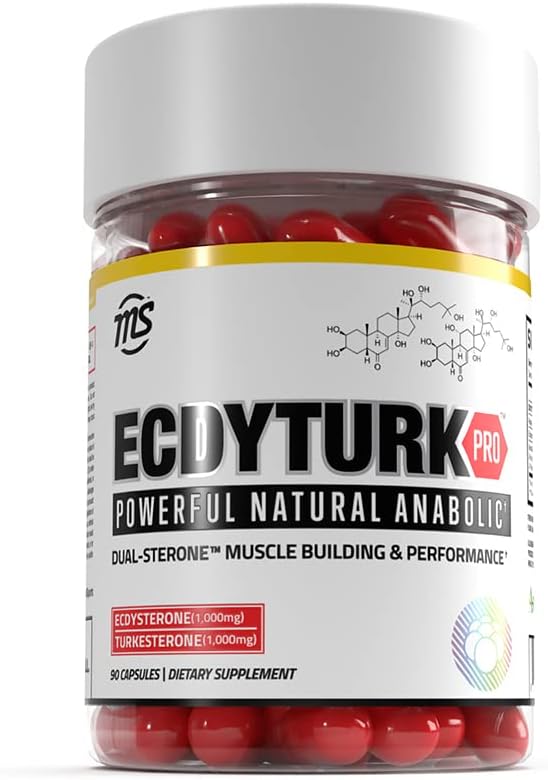 Ecdyturk Pro – Ecdysterone + Turkesterone – 2000mg – The First Powerful Natural Anabolic Dual-Sterone™ – Muscle Building Formula for Hormonal Support – 30-Day Supply by Man Sports