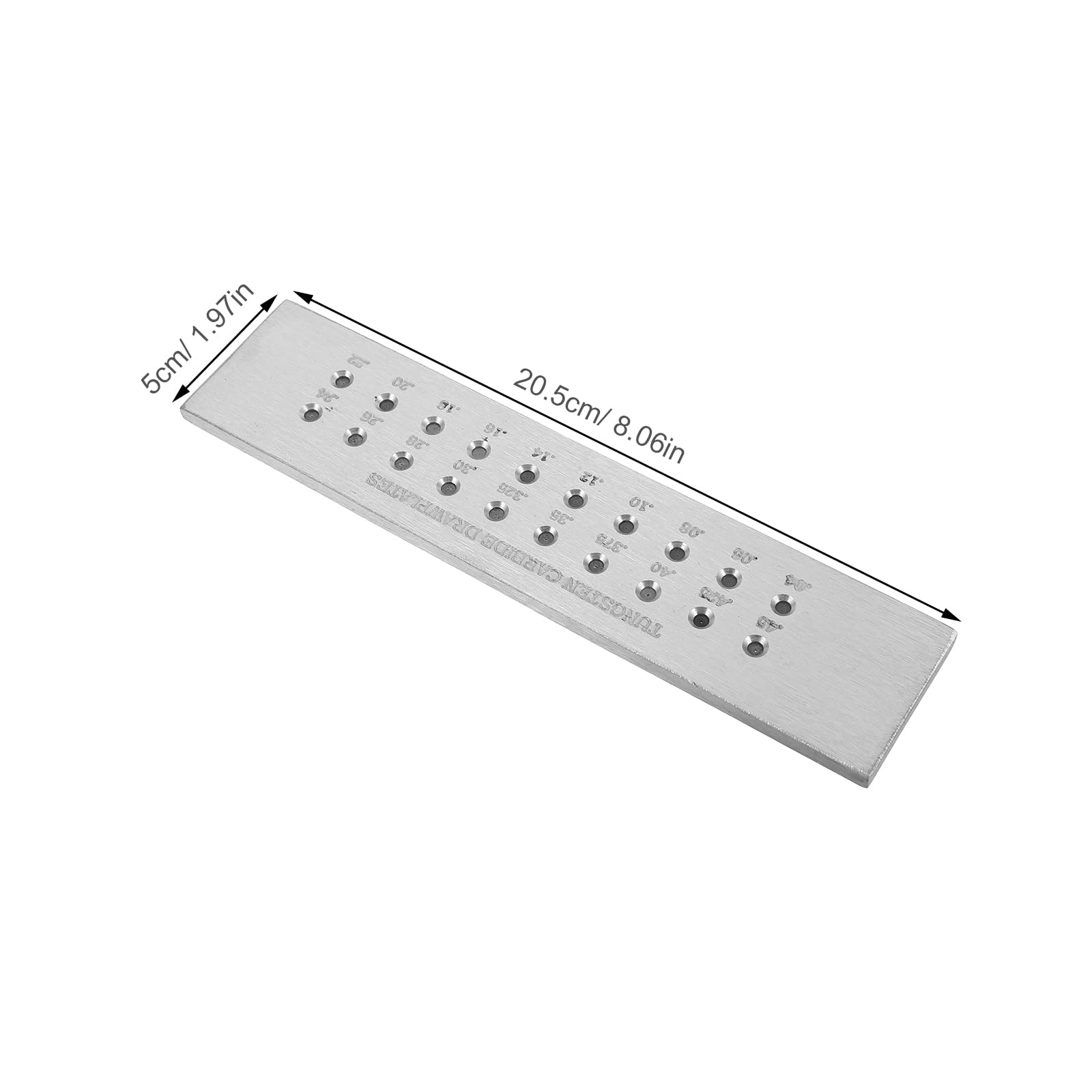 Placa de Trefilado de Alambre de Metal de Doble Línea para Joyería | Orificios Redondos de Precisión, Acero de Tungsteno Ligero, para Alambre de Oro y Plata en Bricolaje