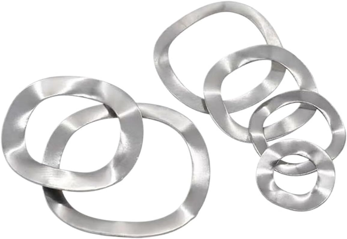 CREAP 10PCS 304 Stainless Stee Three Wave Crest Type Spring Washer M31*39 * 0.4 Wave Washer Spring Crinkle Washers