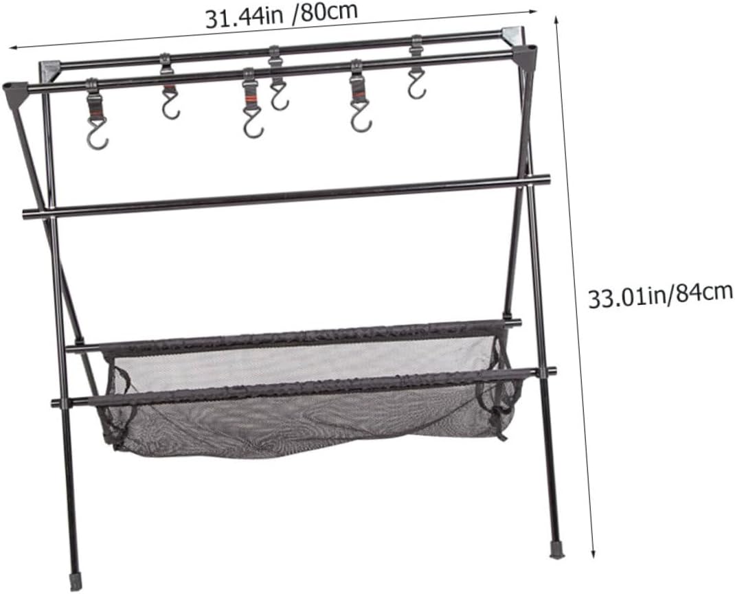 Bbq Rack Picnic Mesh Camping Stand Car Camping Grill Rack Folding Shelf
