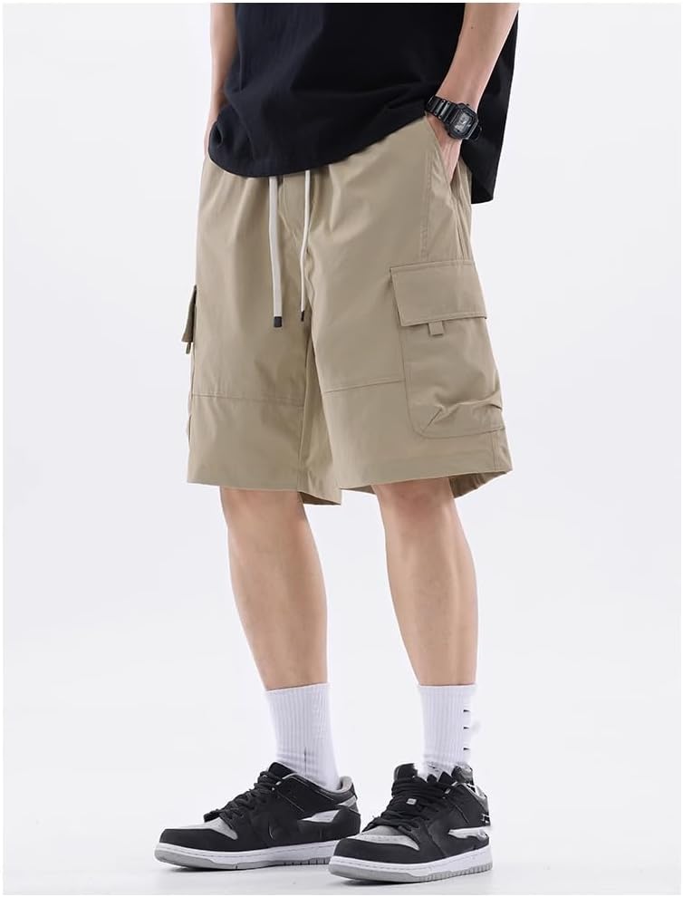 Men's Ice Silk Work Shorts | Loose Fit Casual Summer