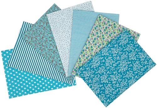 Jukway 7 Diseños Telas para Patchwork, Tela Algodón Impresos 50 x...