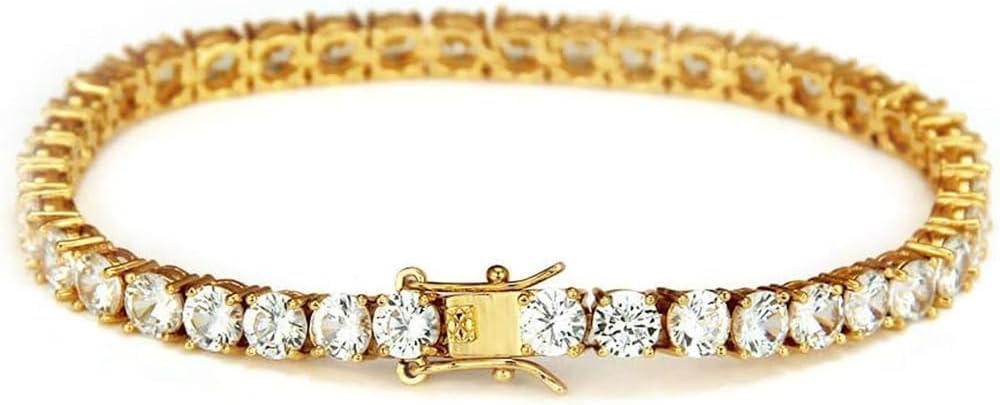 Moissanite Tennis Bracelet Women Men 2-6.5mm D Color VVS1 Round Cut Diamond Tennis Bracelet 18k White Gold Plated 925 Sterling Silver Tennis Bracelet Women