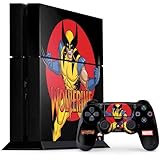 Skinit Decal Gaming Skin Compatible with PS4 Console and Controller Bundle - Officially Licensed Marvel X-Men Wolverine Design