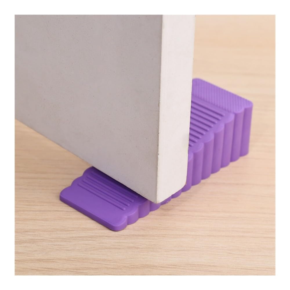 Topes de goma de seguridad para puerta, topes de puerta de cuña, retenedor trasero, tope anticolisión (juego de 8)