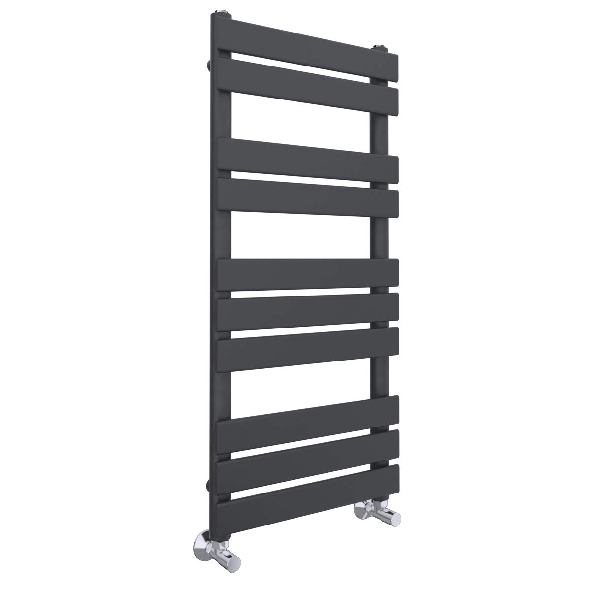 Warmehaus Flat Panel Heated Towel Rail Grey Anthracite Bathroom Ladder Radiator Warmer 1000 x 450mm — image 1