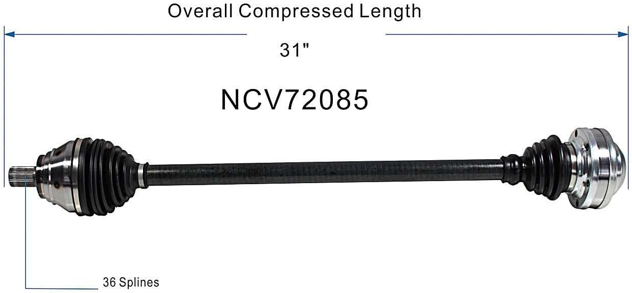 GSP NCV72085 CV Axle Shaft Assembly - Right Front (Passenger Side)
