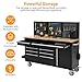 MilleLoom Tool Chest, 61 Inch Tool Box Mobile 9 Drawers Storage Rolling Cabinet with Wheels Lock Key Locking System Drawer Liners for Garage Warehouse Repair Shop, Black