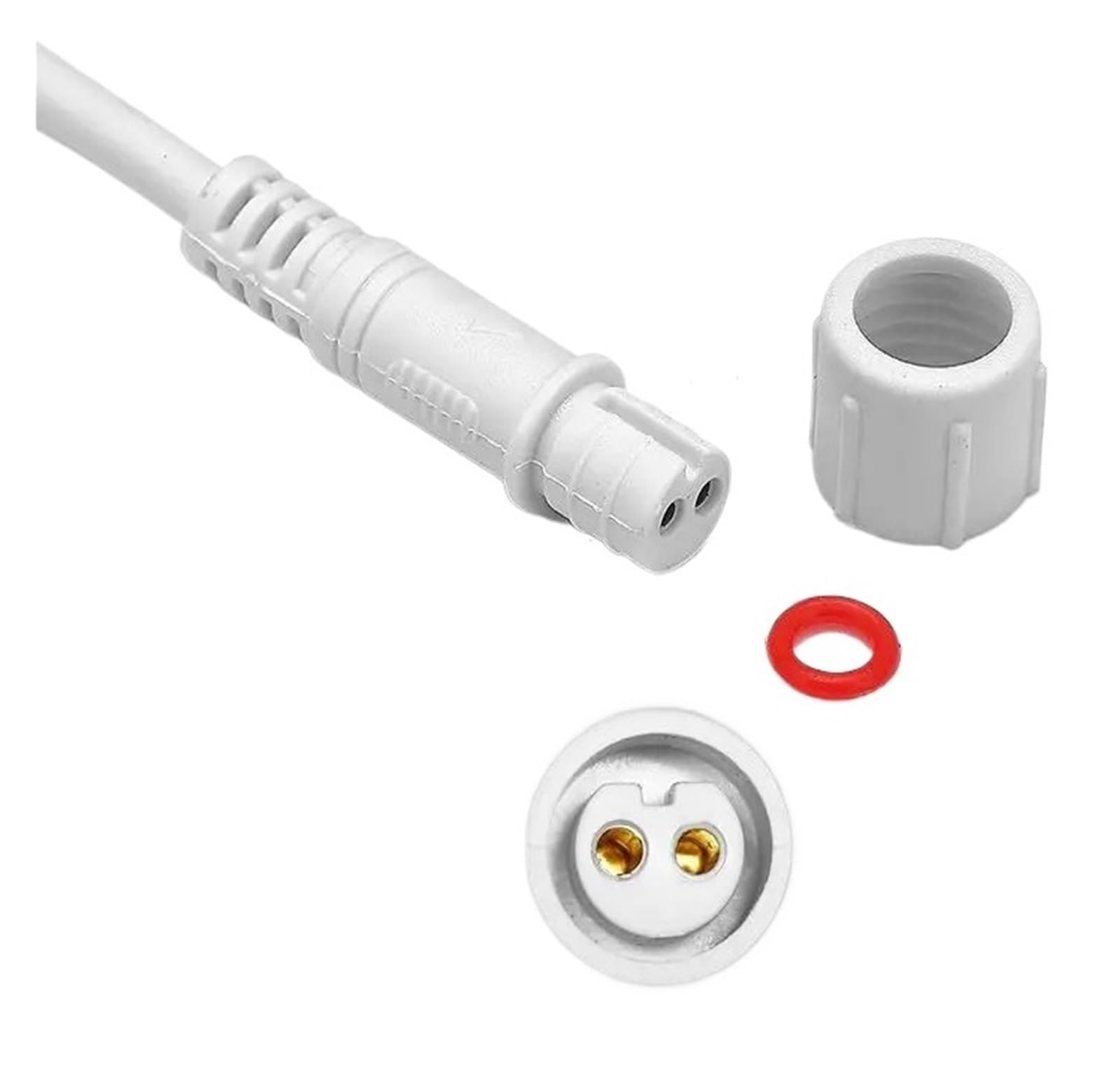 Wodoszczelny elektryczny kabel przedłużający, 2/3/4-pinowy, męski i żeński, elektryczny przewód do sztywnych pasków, krajobrazu, oświetlenie baterii (czarny, 100 par, 3-pinowy)