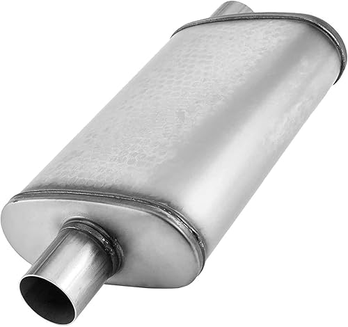 Vista 19 de Silenciador de escape universal, de rendimiento para carreras, recto, resonador con acero inoxidable para automóviles y camiones