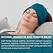 Aculief Headache, Migraine, & Stress Relief Hat - Natural Ice Mask for Tension & Muscle Pain – Supports Relaxation, Soreness, Sinus Alleviation, Chemo - Stretchy, Comfortable, & Cool Wearable – Teal