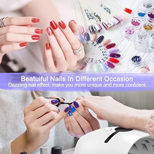 Portable Gel UV LED Nail Lamp,NAILGIRLS 48W UV Nail Lamp for Gel Nails Polish Manicure&Pedicure,UV Lamps for Gel Nails,Professional Salon Curing Lamp with 3 Timer Setting Modes and Smart Sensor