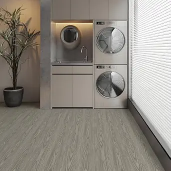 Peel and Stick Floor Tile - 12" x 118" Vinyl Flooring for Bathroom