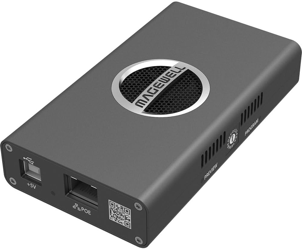 Magewell Pro Convert HDMI Plus – HDMI to Full NDI Converter with Loop-Through, RJ45 Gigabit Network, PoE/USB Power, Up to 4K60 Input, PTZ Control (64020)