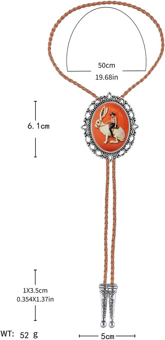 Goth Bolo Tie for Men Women Cowboy Western Bolo Ties Luminous Leather Necktie Vintage Dark Style Halloween Costume