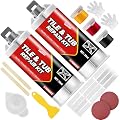 Tile Repair Kit (Color Match), Porcelain Repair Kit for Ceramic, Acrylic, Fiberglass, Quartz, Marble and More, Tile Chip Repair Kit for Filling Dents Cracks Holes Scratchs, 100ml