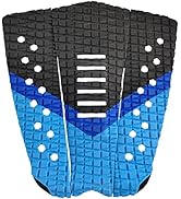 Hjdeck 3 Pieces Surf Deck Traction Pad EVA Foam Deck Grip Mat with Kicker 3M Adhesive, Non-Slip T...