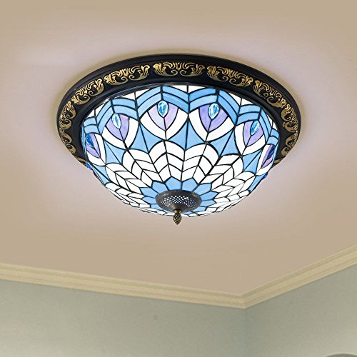 Plafonnier LED vintage style Tiffany pour un éclairage doux - 3