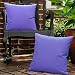 Lewondr Taie d'oreiller Extérieure[Lot de 2], Housse de Coussin de Jardin Protection Anti-UV Revêtement, 45x45cm Coussin Carré Imperméable en PU Revêtement pour Patio Canapé Balcon - Bleu Pervenche