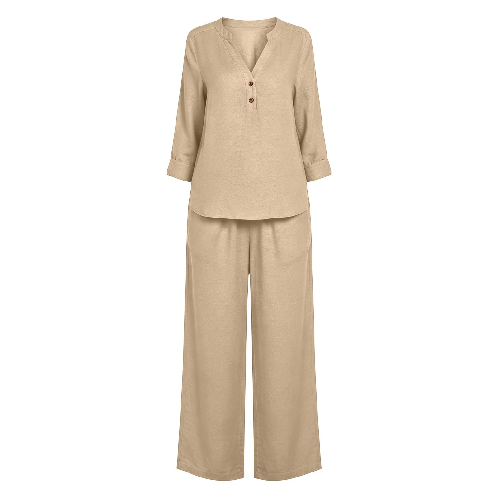 Jogginganzug Damen Overall Damen Kuschelig langärmligem Oberteil locker sitzender Hose Schlafanzug