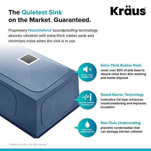 Kraus Khu15 Pax Kitchen Sink, 14.5", Satin #TOP6