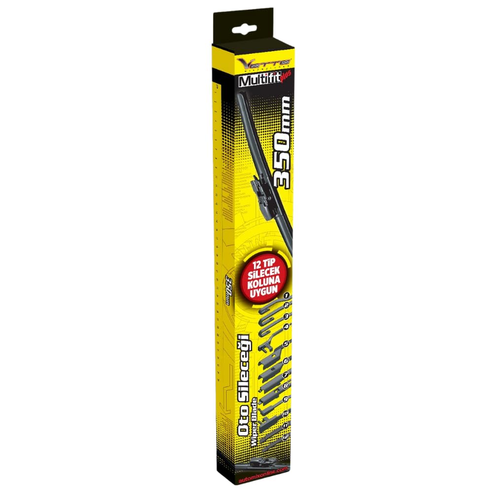 Automix Vette Plus Multifit Silecek 350 mm | Sessiz ve İz Bırakmayan Performans | Tüm Araçlara Uyumlu