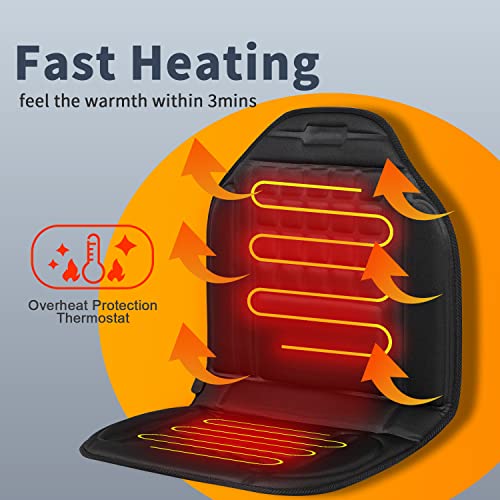 Wellup Heating Pad With Fast Heat,Black Heated Seat Cover For Christmas Thanksgiving #TOP2