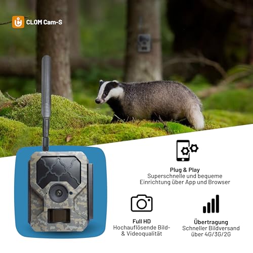 icuserver ICU CLOM Cam-S 4G Outdoor Wildkamera mit Handyübertragung und Bewegungsmelder...