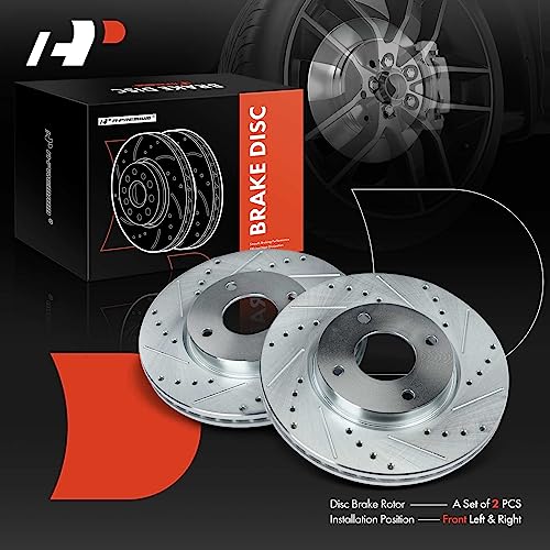 A-Premium 11.02 Inch (280mm) Front Drilled and Slotted Disc Brake Rotors by A-Premium - Used condition - Image 7