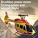 Ssccgym C190 H145 6CH Remote Control Helicopter Aircraft for Adults Beginners RC Heli Single Rotor No Ailerons Maintain Altitude Hover/Optical Flow Positioning RTF 335MM (Yellow 2-Battery)