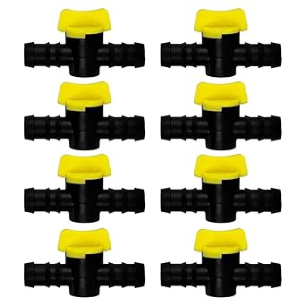 APPSTER Drip Irrigation Accessories 16 mm Plastic Straight Connector with Tap Joiner Regulator Flow Adjustor | Pipe Joint Connectors - (Pack of 100)