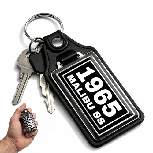 Image of Brotherhood 1965 Compatible with Chevelle Malibu SS Engine Design Key Chain Key Holder Key Ring For Men Heavy Duty Car Key Ring For Men and Women