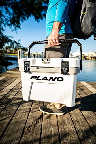 Plano Frost 21-Quart Hard Cooler, Includes Dry Basket, Small, White And Black, Durable, Insulated Ice Chest For Camping, Fishing, And Tailgating #TOP6