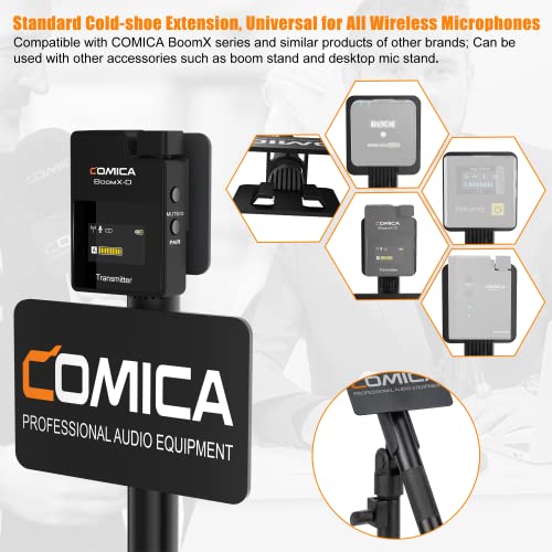 Comica Hr-Wm Interview Handheld Adapter For Rode Wireless Go Me/Boomx-D/D Pro/Boomx-U Wireless Lavalier Microphone, Mic Handle For News Report, Tv Interview And Video Shooting, Etc.(With Windscreen) #TOP1