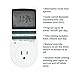 Comforday Digital Timer 2 Pack 15A/1800W 7 Day Programmable, 3 Prong Outlet, Smart Socket Plug in,