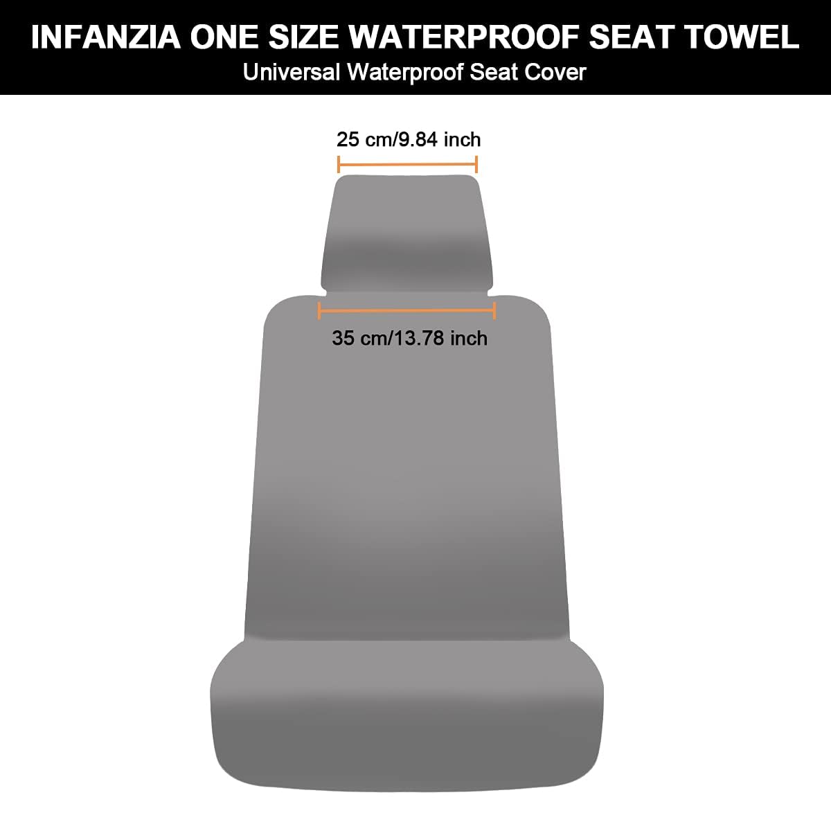 INFANZIA Coprisedili impermeabili di alta qualità, 2 pezzi, protezione per sedili auto, in neoprene, misura universale, 100% lavabile, rimovibile, antiscivolo, antiscivolo, per palestra, allenamento