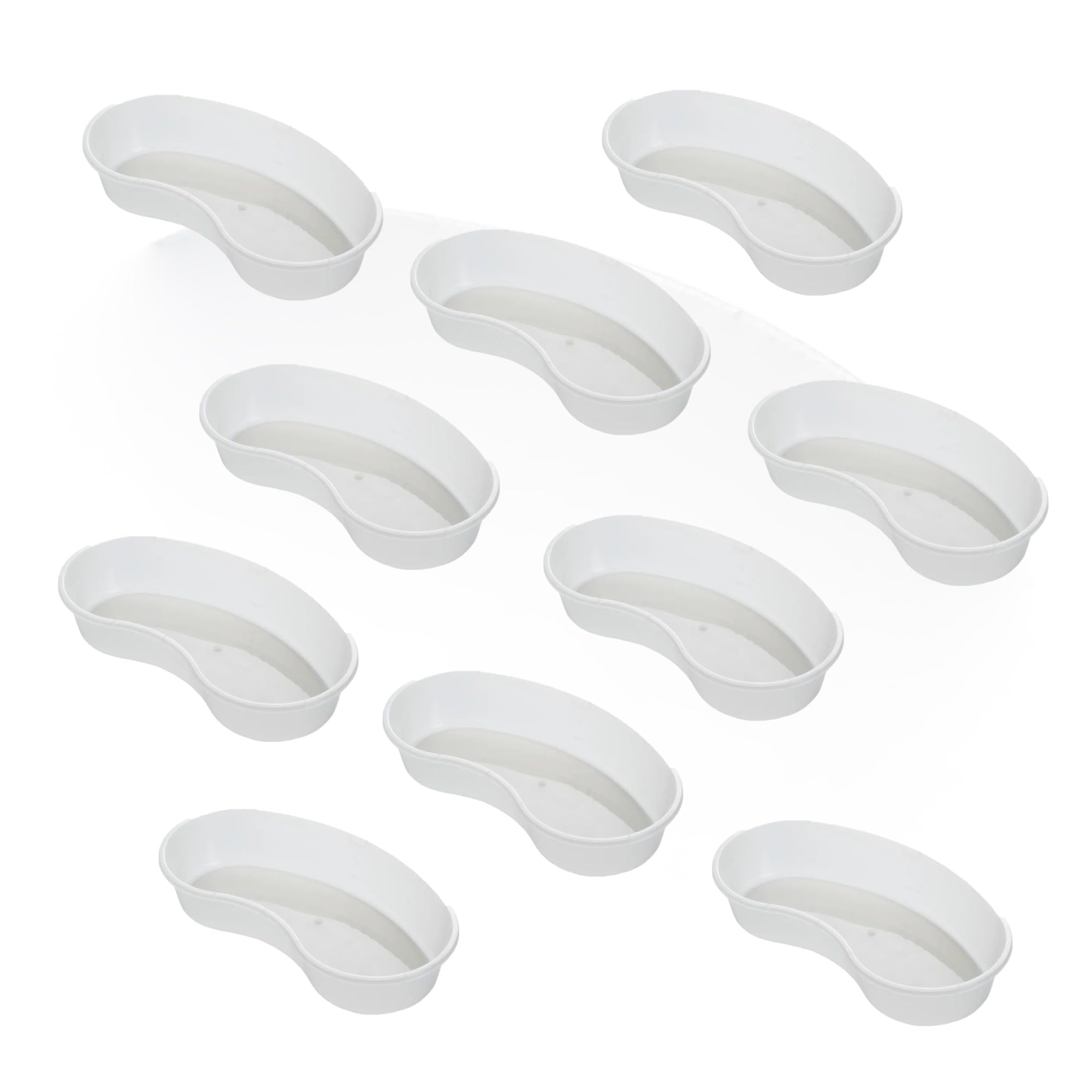 Cape Warwick Natural Kidney Dish/Tray/Bowl Medical Supplies Surgical Dental General Purpose Polypropylene 4 Sizes, Pack Of 10 (, 250Mm X 130Mm X50 Mm)