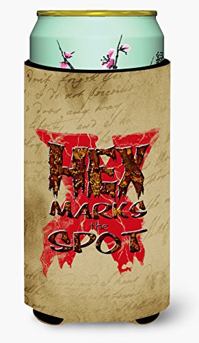 Caroline's Treasures SB3006TBC Hex Marks The spot Halloween Tall Boy Hugger Can Cooler Sleeve Hugger Machine Washable Drink Sleeve Hugger Collapsible Insulator Beverage Insulated Holder
