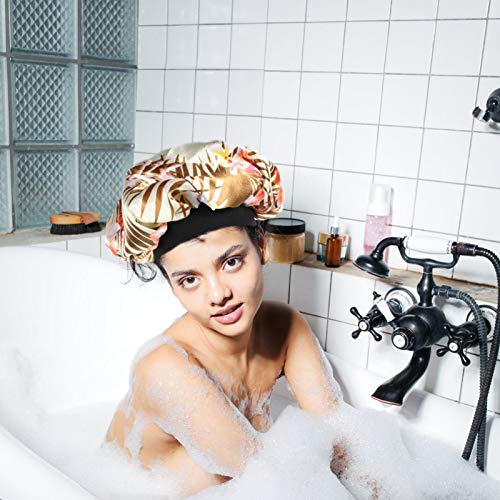 Lurrose 4 Pcs Touca de Dormir de Cetim Queda de Cabelo Chapéu de Quimioterapia Largo Elástico Gorro