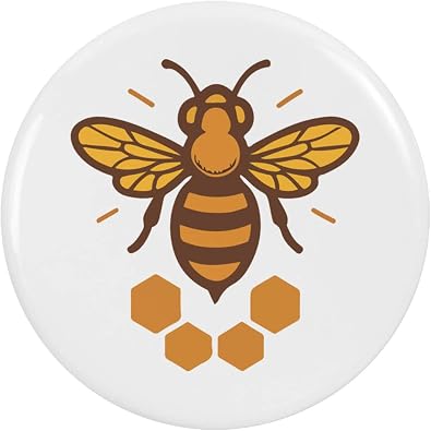 Azeeda Bee & Honeycomb Button Pin Badges BB055722