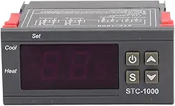 Mini controlador de temperatura, display digital, interruptor de termostato de aquário, uso em laboratório, para recipiente de vidro, caixa de reprodução