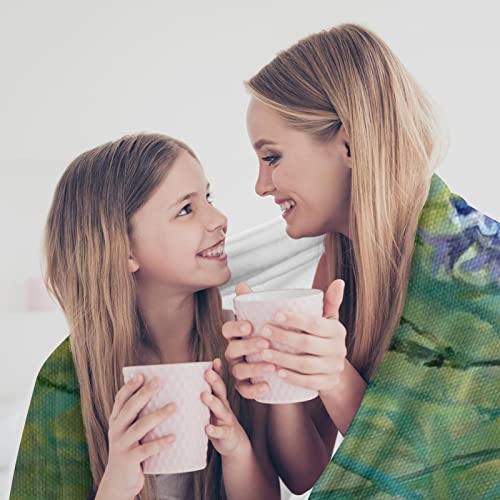 Couverture en microfibre de jacinthe et lapin, finition haut de gamme - 6