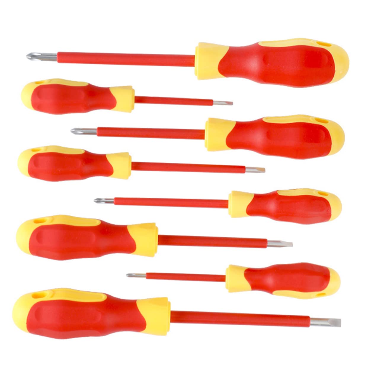 Set Cacciaviti Isolati in Acciaio Cromovanadio, 8 in 1