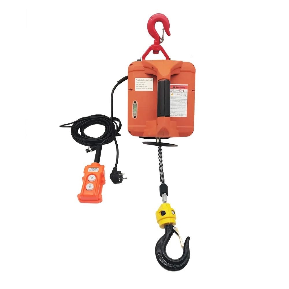 Paranco elettrico portatile da 500 kg di carico, paranco elettrico portatile, paranco di trazione, piccola gru, paranco per decorazioni domestiche, attrezzo di sollevamento, paranchi elettrici (manu
