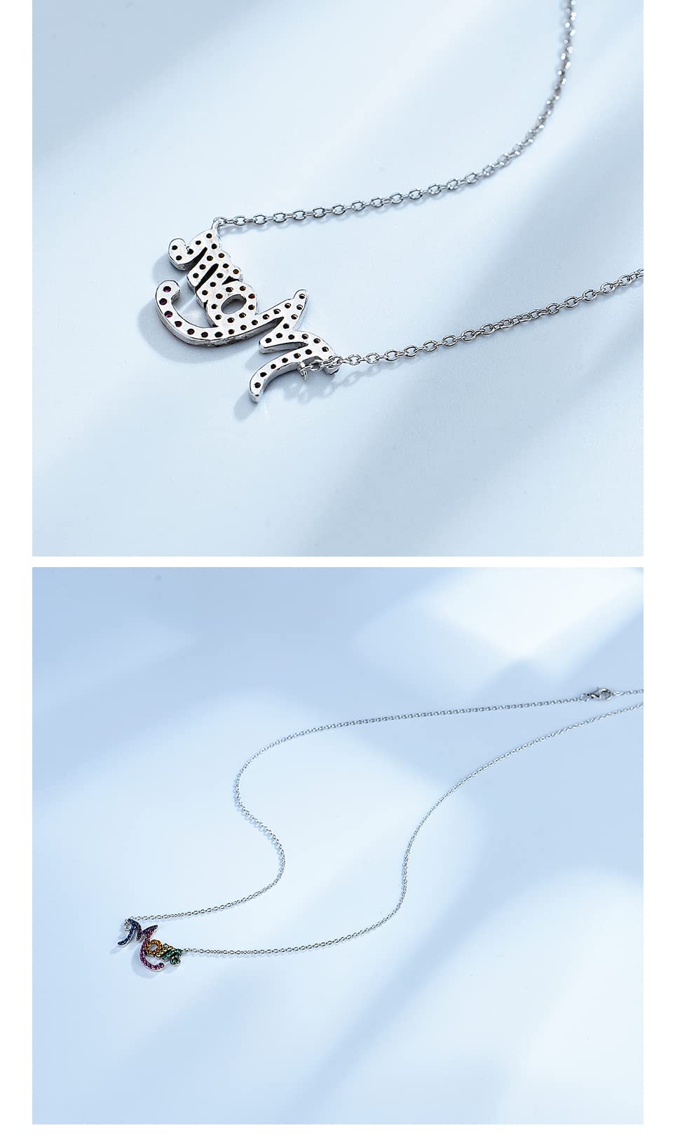 Collares Elegantes Colgantes Joyería De Plata Esterlina 925 Carácter Creado Mamá Collar Boda para Mamá Regalo con Cadena