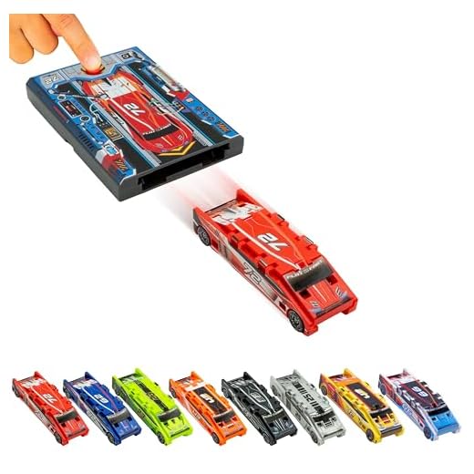 Flat 2 Fast Red 72 Card Racer | Load, Launch, Race - Pocket-Sized Racecar Toy Ages 5 and up (Sold Each)