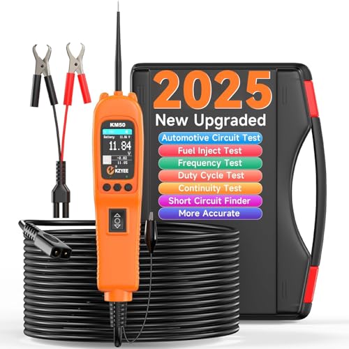KZYEE Automotive Power Circuit Probe Tester, Short Finder for Fuel Inject, Duty Cycle, Frequency, Trailer Light, Activating Component, 12-24V Electrical System Diagnostic Tool