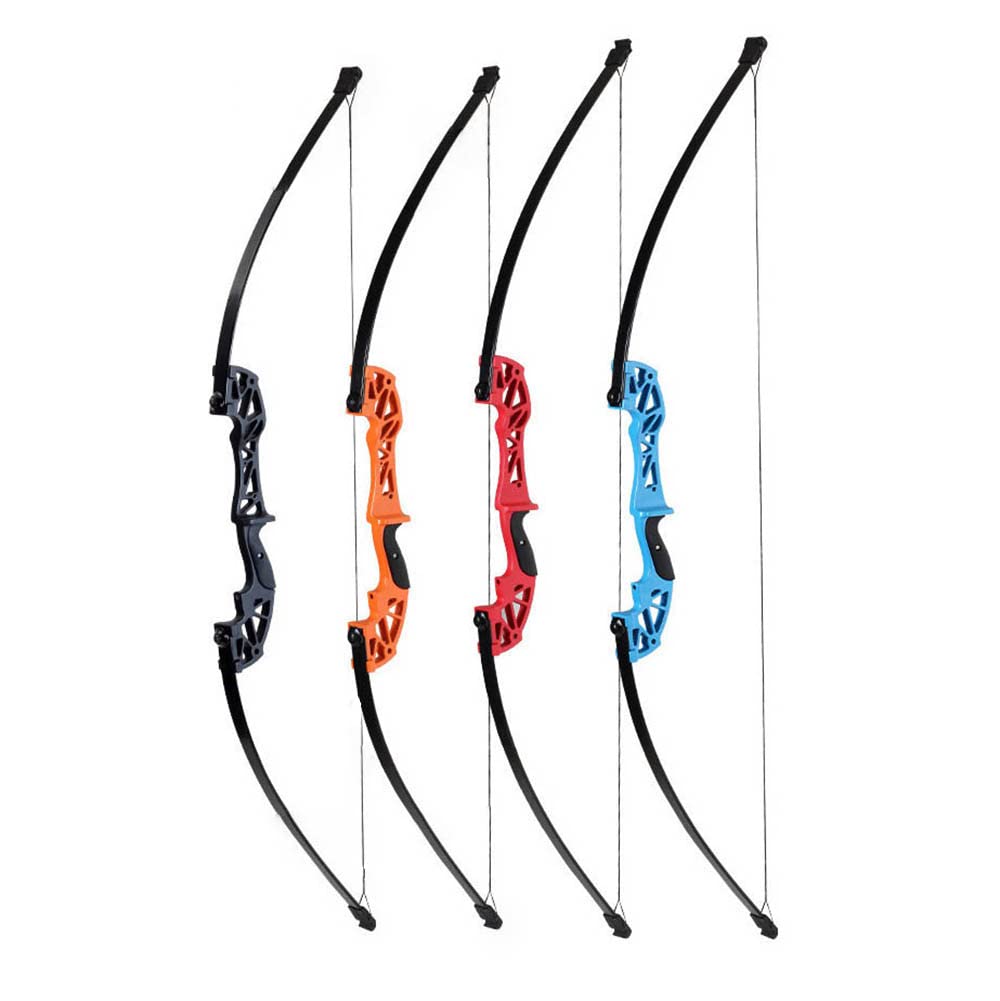 ACCMOS Arco Ricurvo, Arco a Tiro Diritto 30/40 libbre per Adulti Giovani Tiro con L'arco Metal Riser 44cm Caccia Pratica Archi (Straight Draw Black 30lbs)