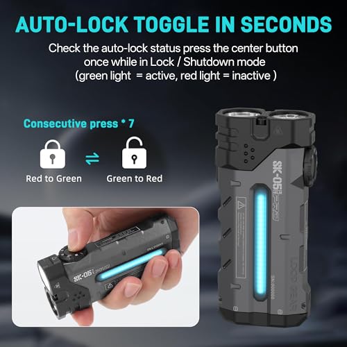 Image of LOOP GEAR SK05 PRO EDC Flashlight 4360 Lumens, 8000mAh Rechargeable LED Flashlight & PowerBank, 3-in-1 Lighting Modes (Flood /Spot /Side Light) for Camping, Hiking, Emergency,Outdoor (Aluminum Gray)